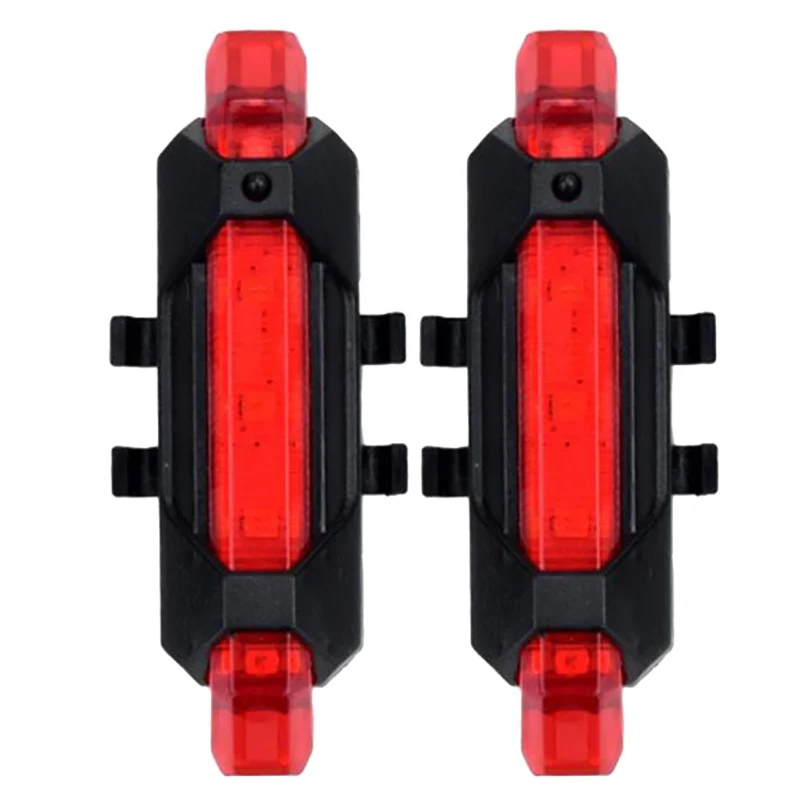 2Pcs Electric Scooter Warning Light Waterproof Scooter Taillight Night Safety LED Flash Lamp for M365 Pro Red