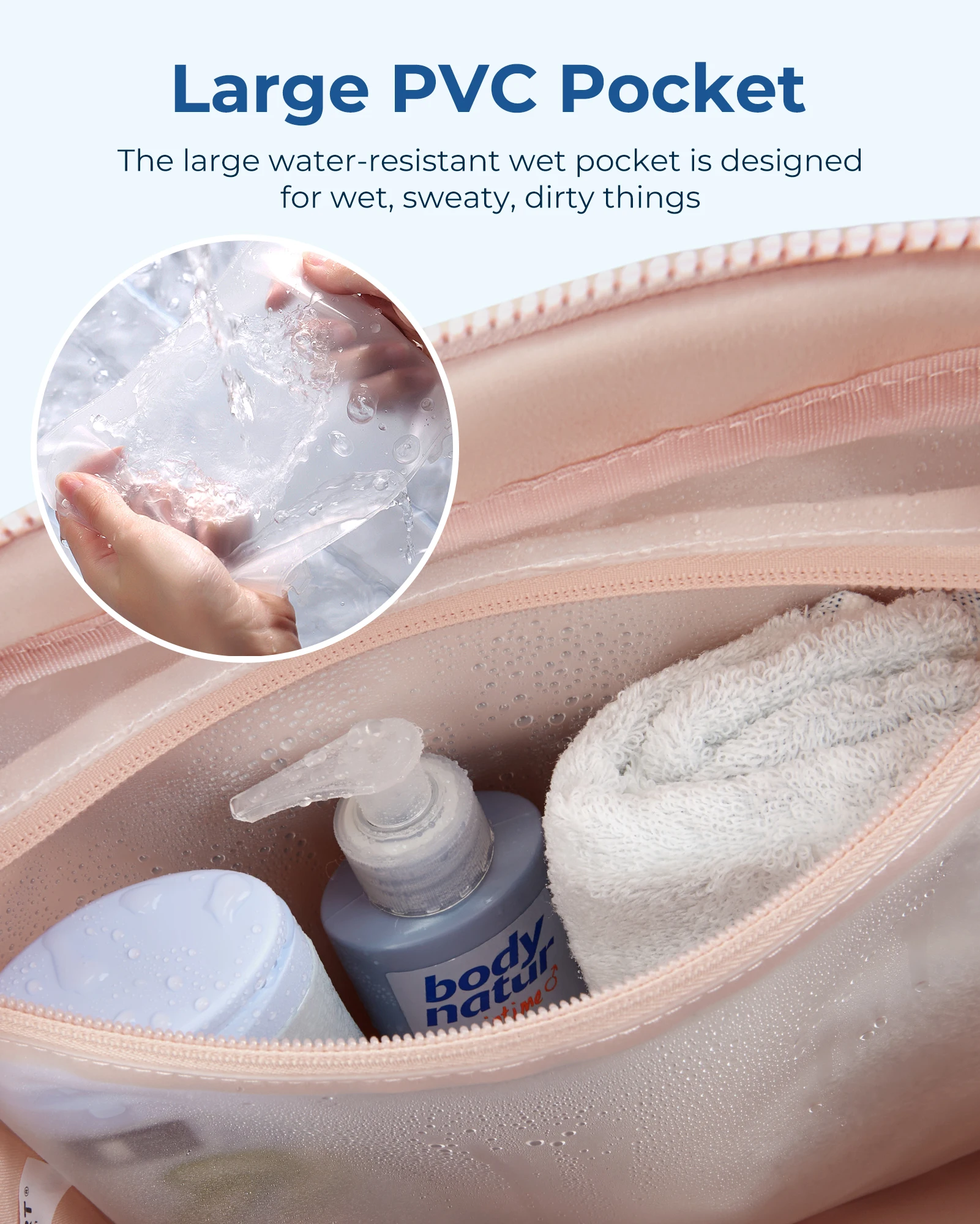 Women X-Small Wet Pocket Waterproof Workout Gym Bag Small Gym Bag for Women 14 Inch Mini Gym Duffle Bag with Wet  main image 2