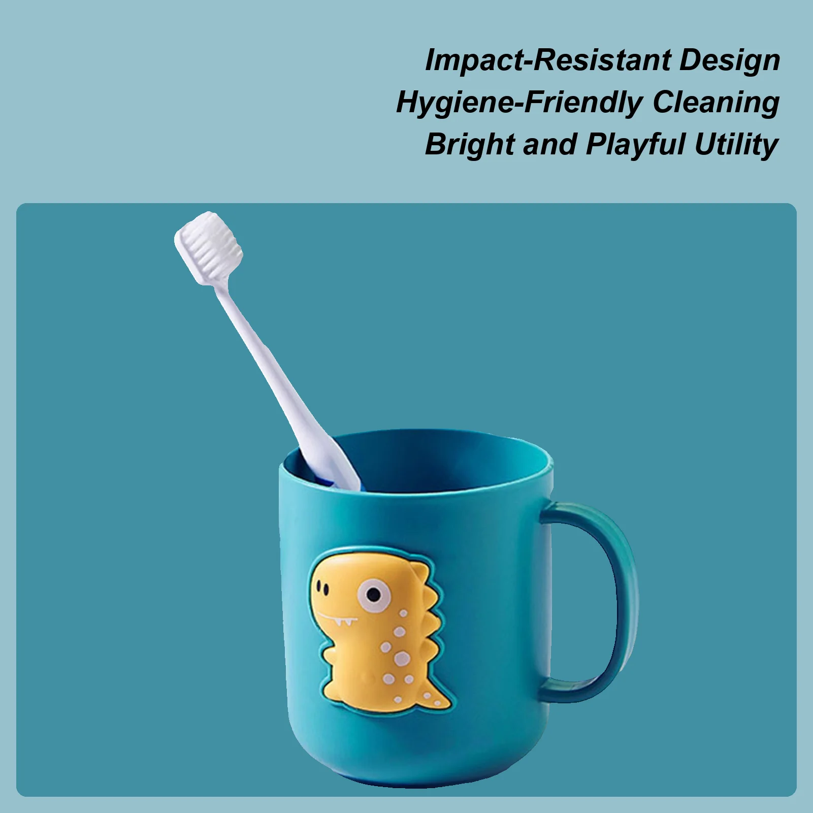 

Держатель для зубных щеток для ванной комнаты, 400 мл, небьющаяся чашка для питья с динозавром, портативная чашка для питья для детей, мальчиков и девочек, малышей