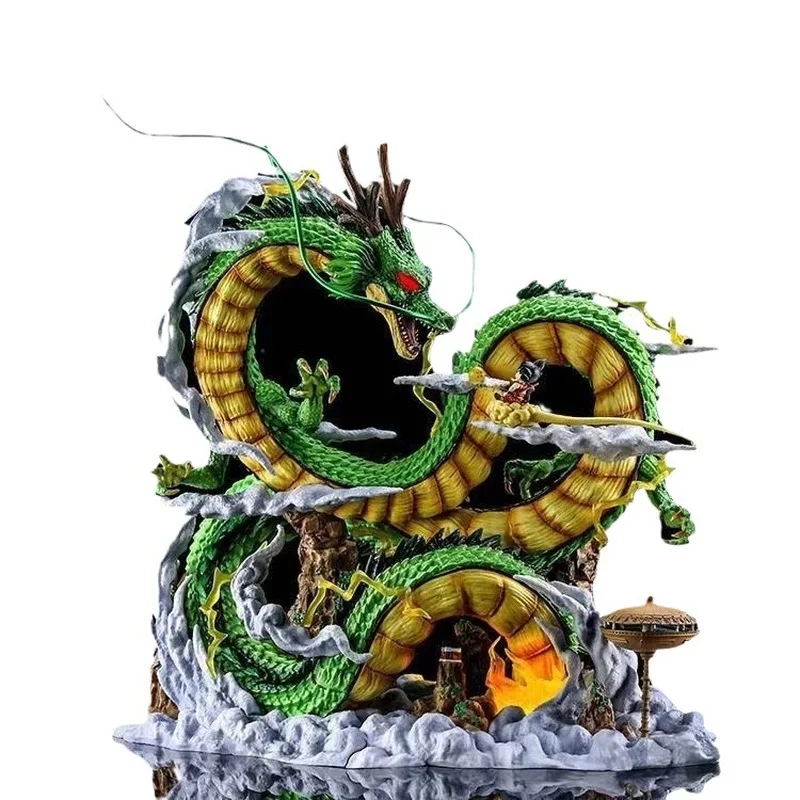 Figura de Dragon Ball de 53cm, figuras de Shenron, figura de Goku y Shenron, estatua de Pvc, modelo de colección de muñecos, adorno, juguetes para niños, regalos