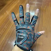 Guantes de pesca Gamakatsu para hombre, guantes antideslizantes de protección solar de verano, guantes transpirables con corte de 3 dedos, accesorios de pesca con mosca