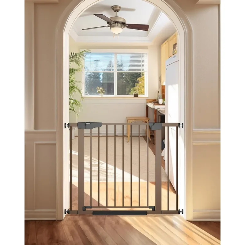

29.7-40.6" Baby Gate for Stairs, Mom's Choice Awards Winner-Dog Gate for Doorways, Pressure Mounted Self Closing Pet Gates