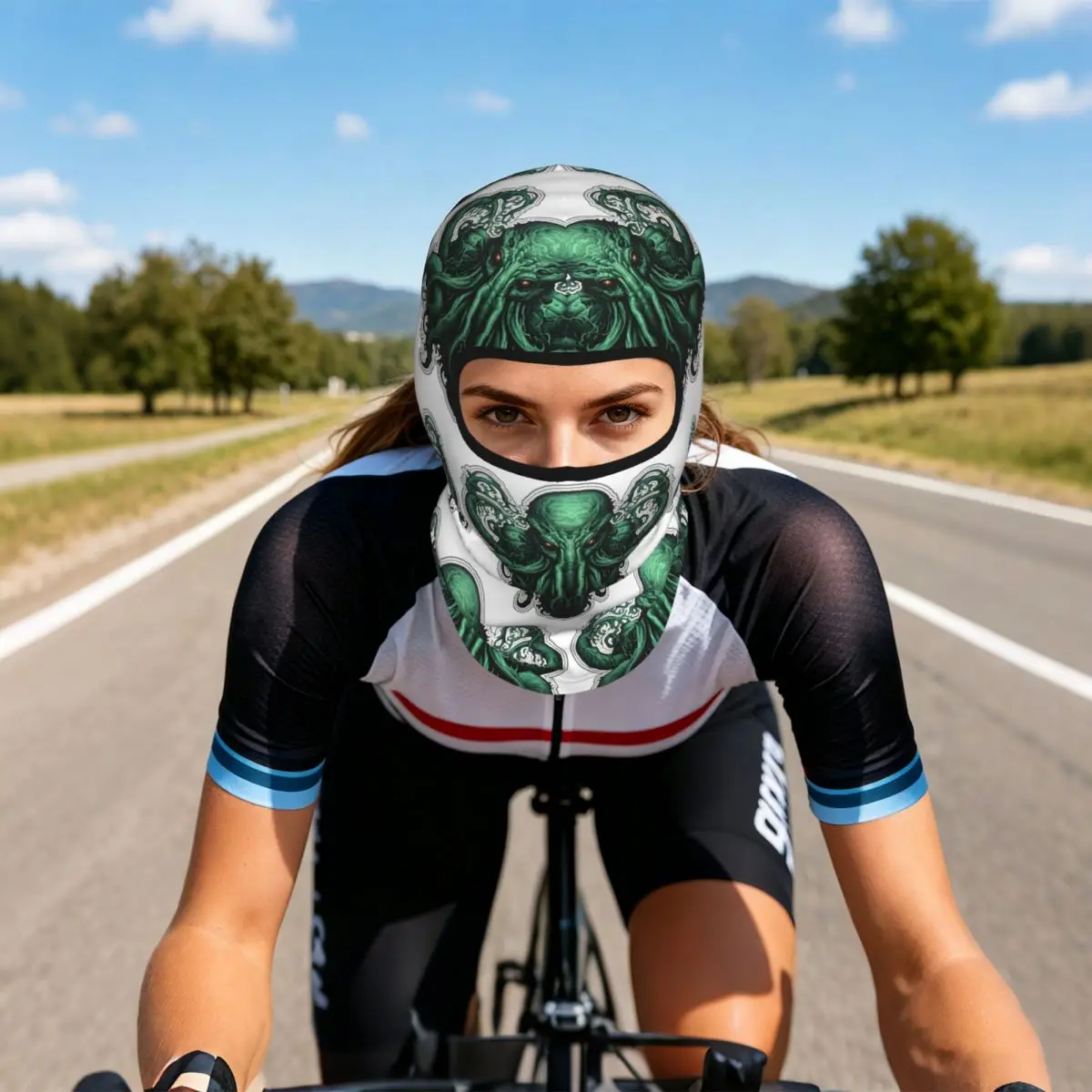 Cool H.P. Lovecraft The Call Of Cthulhu Breathable Thin Balaclava Full Face Mask Sun Protection Neck Gaiter For Motorcycle