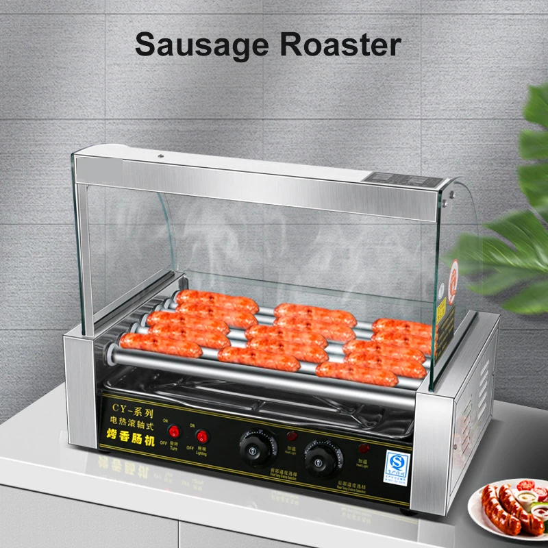 

Commercial Sausage Hot Dog Roasting Maker Automatic Roast Ham Machine Seven/Five Tube Sausage Roaster With Door