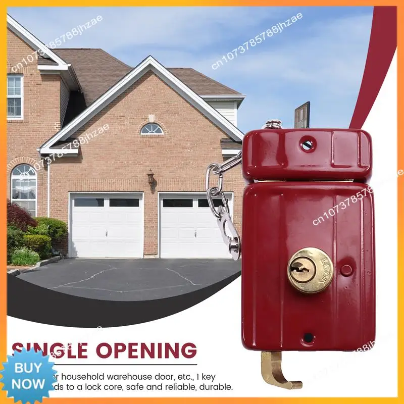 A10R เหล็กหล่อ Anti-Theft ล็อคประตูด้านนอกหลายประกันความปลอดภัยในครัวเรือนในร่มหอพักพร้อมกุญแจไม้ประตูล็อค