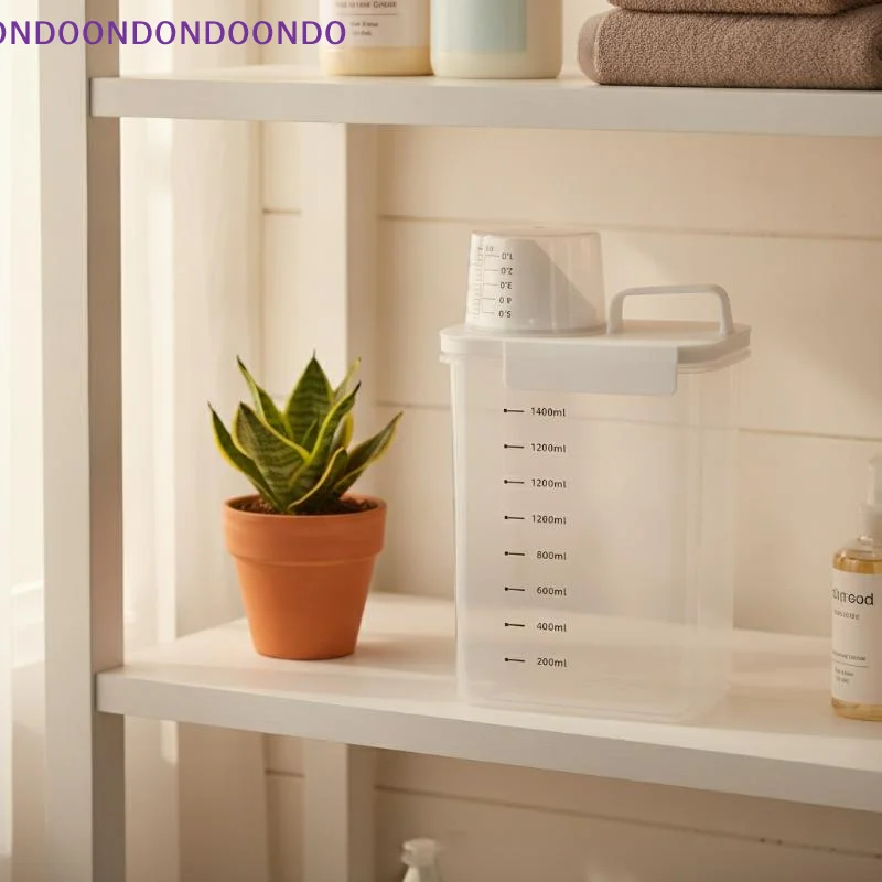 Airtight Laundry Detergent Dispenser Powder Storage Box Clear Washing Powder Liquid Container With Lids Jar