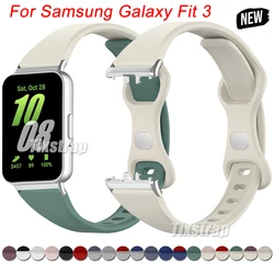 Thin Silicone Strap for Samsung Galaxy Fit 3 Band Solid Color Strap Bracelet for Samsung Galaxy Fit 3 Soft Rubber Bracelet Band
