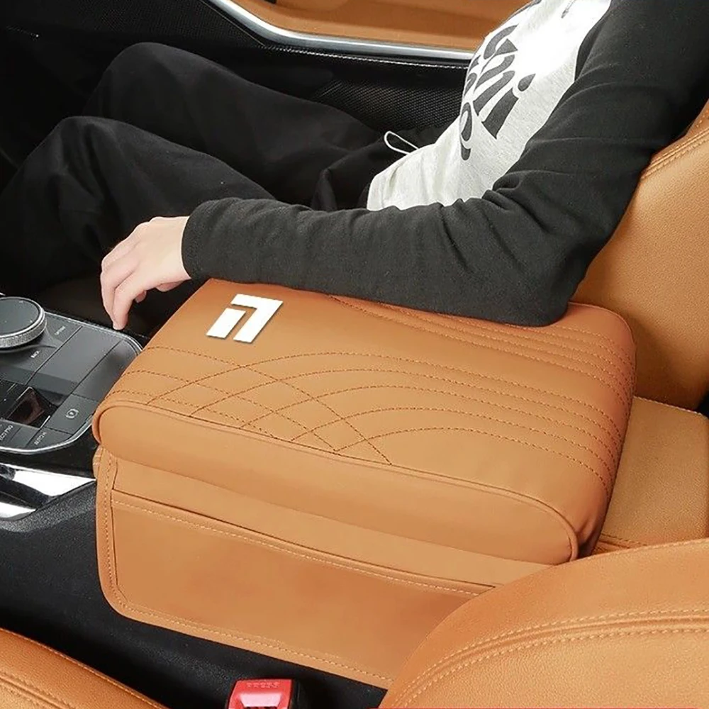 Car Leather Armrest Box Height Increase Pad Central Armrest Protection Kit Accessories Fit For BAIC JISHIi Rox 01 Polestone 01 - Image 4