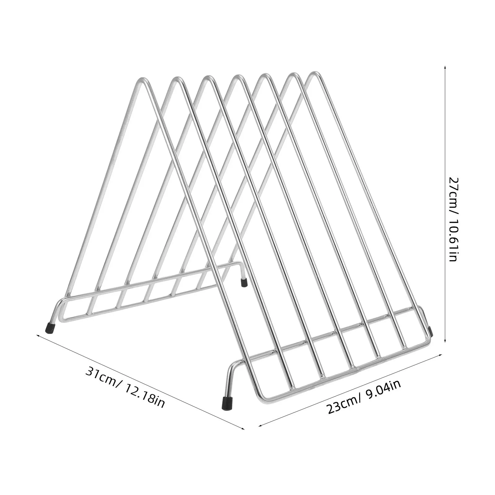 1Pcs Stainless Steel Cutting Board Rack Hollow Design Kitchen Organizer Pizza Board Holder Chopping Stand