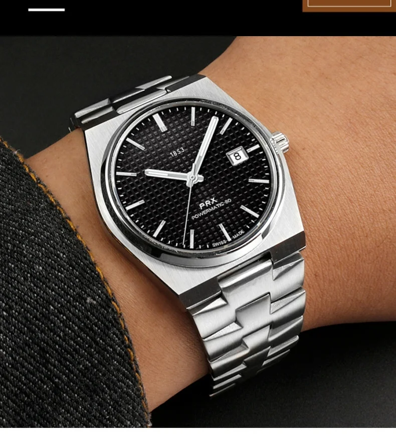 Convex Metal Strap for Tissot PRX Super Player T137.407/T137.410/T137.210 - 11mm 12mm Stainless Steel Watch Band Men Women