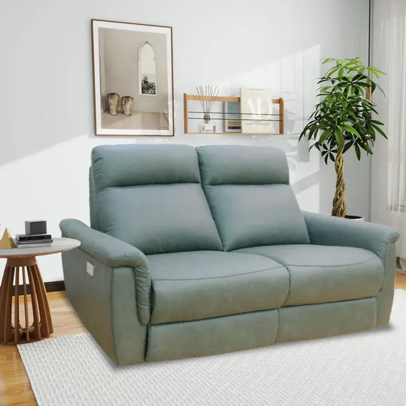 3-Person modern minimalist technology cloth sofa multi-functional solid wood space sofa living room