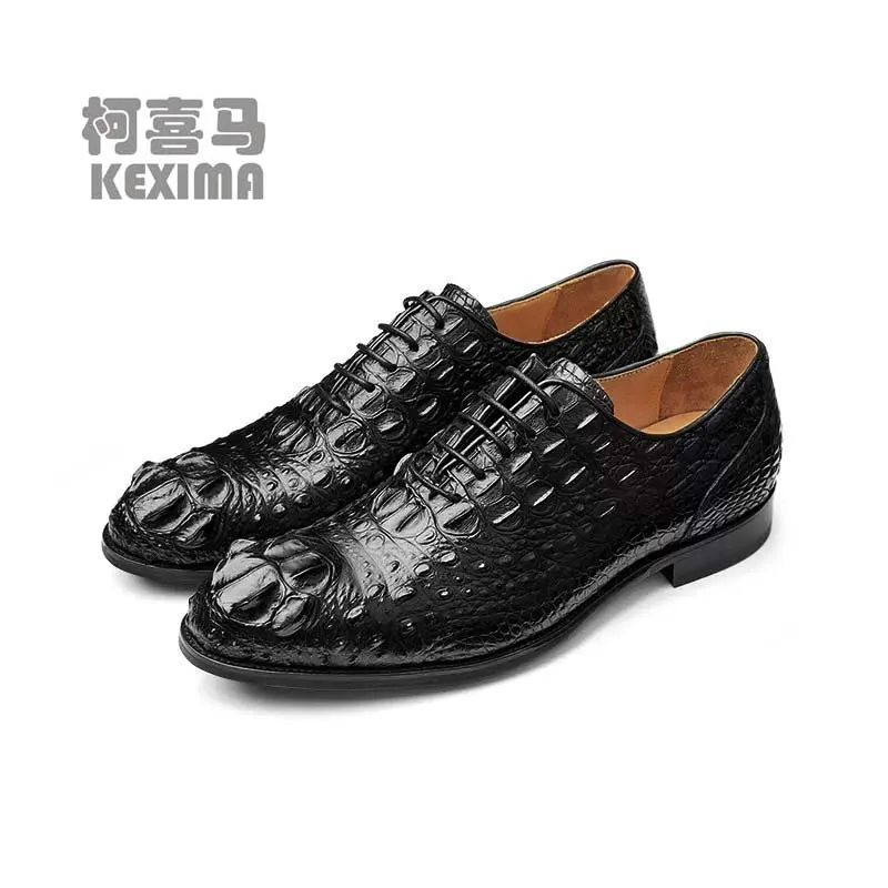 

gete new crocodile leather shoes male shoes lace-up Men dress shoes new business crocodile Leather shoes male new