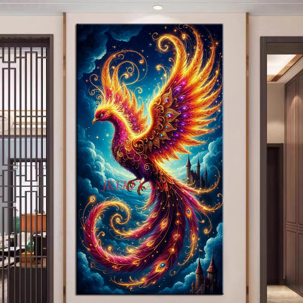 

Fantastic Phoenix Picture DIY Diamond Painting Cross Stitch Kit Full Drills Diamond Mosaic New Collection Home Decor