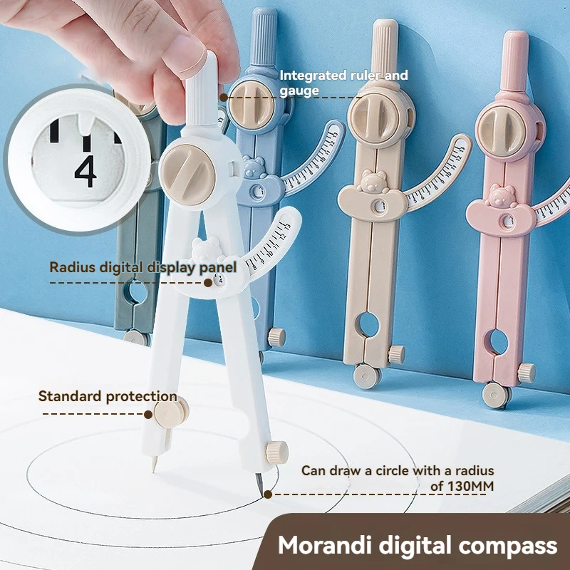 Digital Display Compass For Primary And Junior High School Students A Magical Tool For Drawing Circles Compass Set With Scale Mu