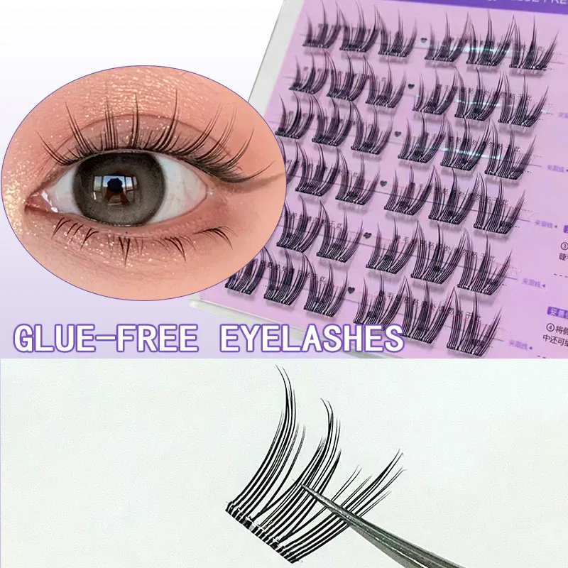 Eyelash Extension Personal Eyelash Professional Makeup Diy Adhesive Cluster Reusable Glue Free Eyelashes Wholesale False Eyelash