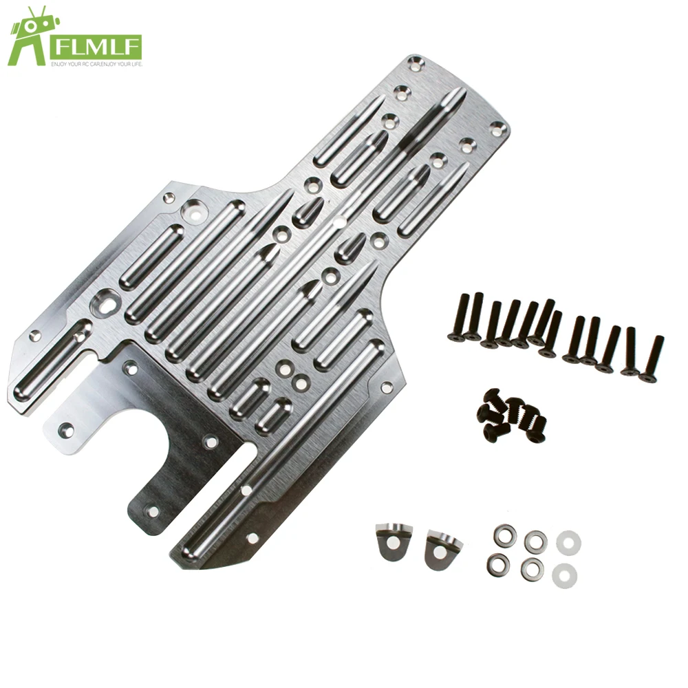 Alloy CNC Thicken Rear Chassis Plate Kit Fit for 1/5 HPI ROFUN BAHA ROVAN KM BAJA 5B 5T 5SC Rc Car Toys Games Parts