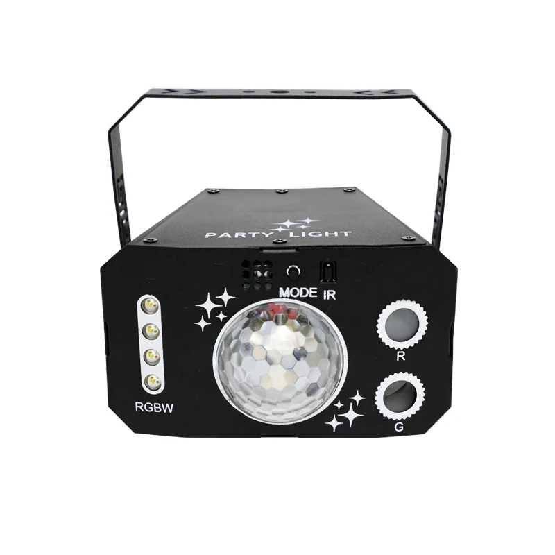 HCWE LED Trampoline Pattern Magic Ball Light RGB Mini Projection Light DJ Sound Effect Suitable For Events Party Karaoke Stage