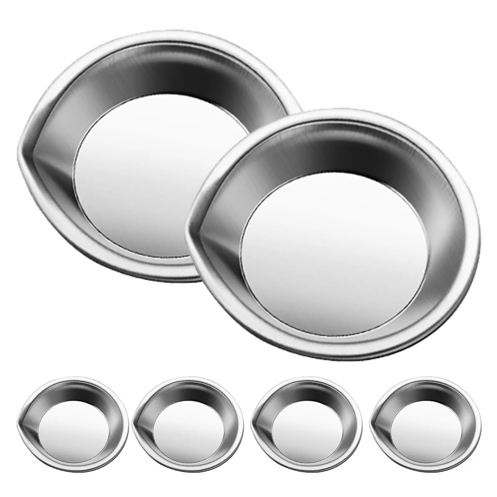 6Pcs Stainless Steel Paint Tray Reusable For Scale Painting Oil Paint Artist Multi-function Color Mixing