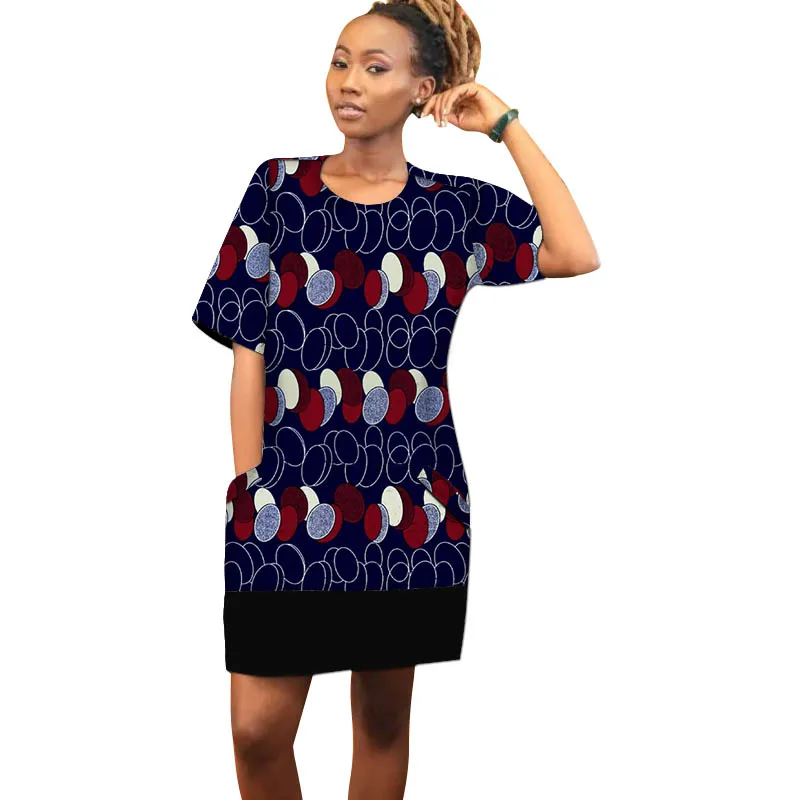 

Customized African Patchwork Dress Wax Print Original Design Summer Women Ankara Outfit