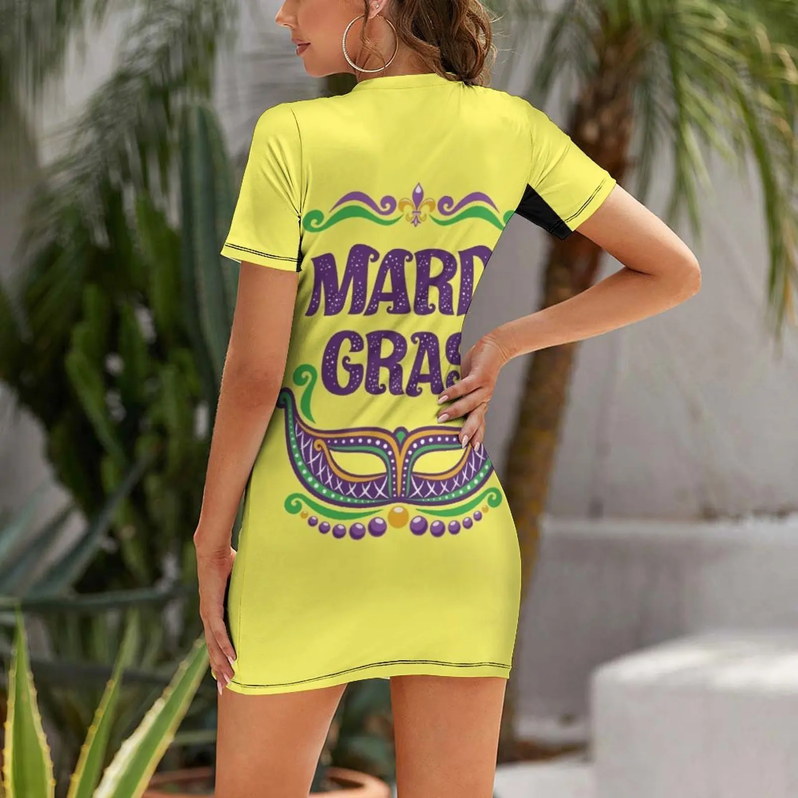 This Is My Mardi Gras Shirt 2019 Short Sleeved Dress luxury evening dresses for women 2024 luxury woman party dress prom clothes