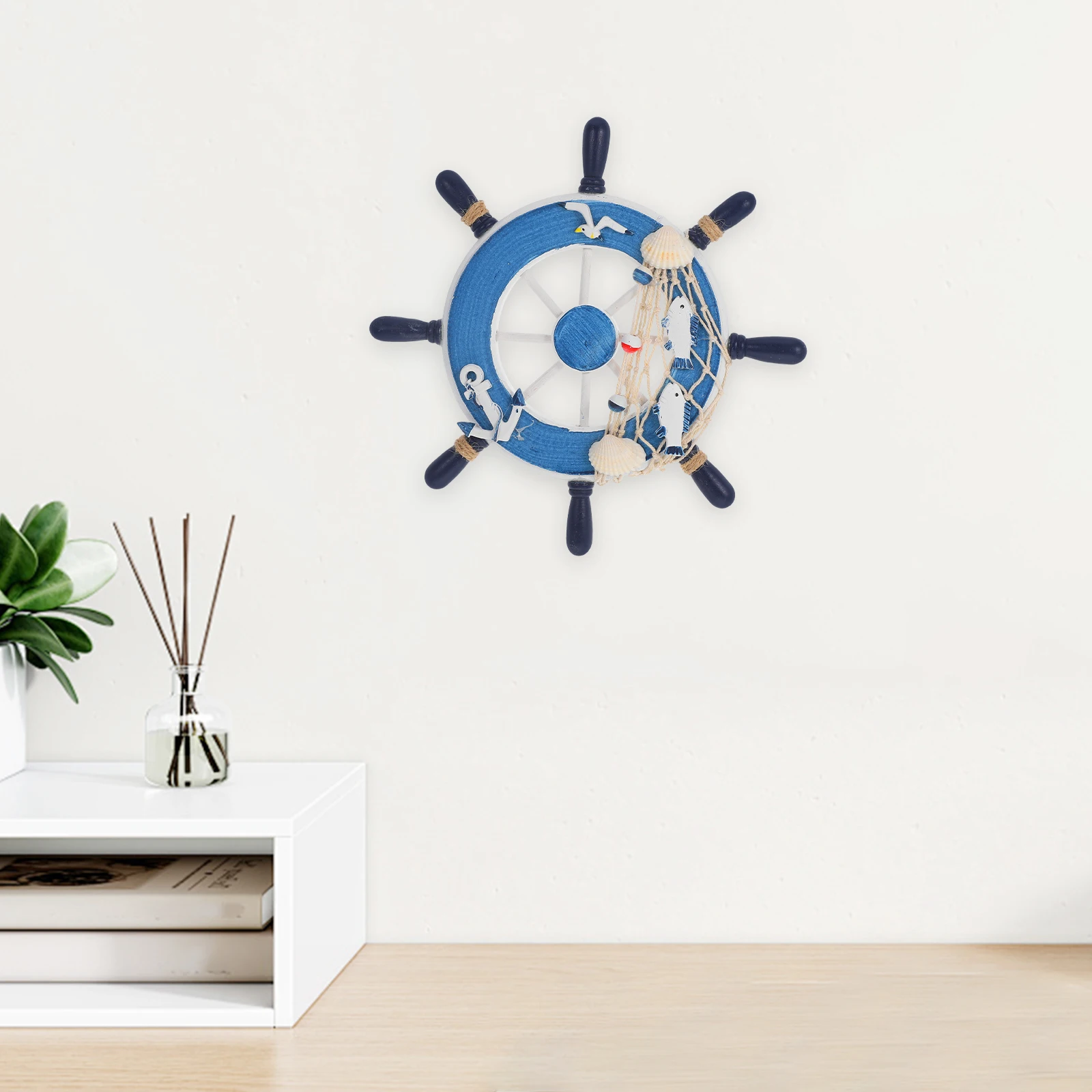 

Fishing Boat Wall Decoration Rudder Outdoor Ship Steering Office