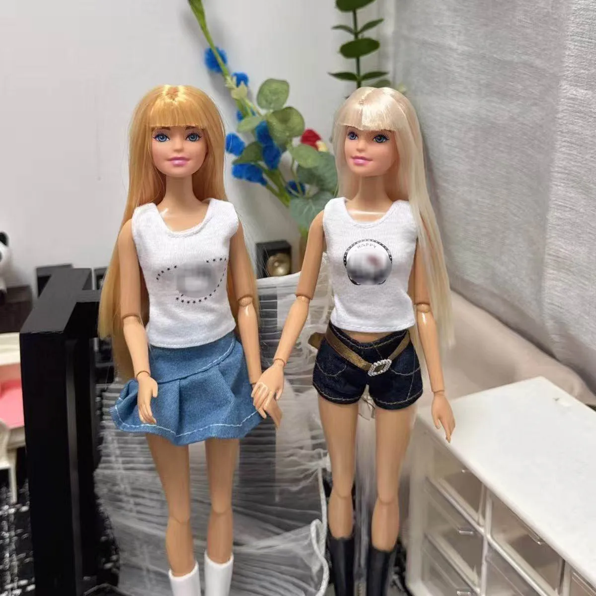 1/6 스케일 개성 있는 앞머리가 있는 소녀 BABI 공주 인형 30cm 인형 관절 가동 가능한 달콤한 핫티 의상 세트 놀이 집 드레스업 장난감