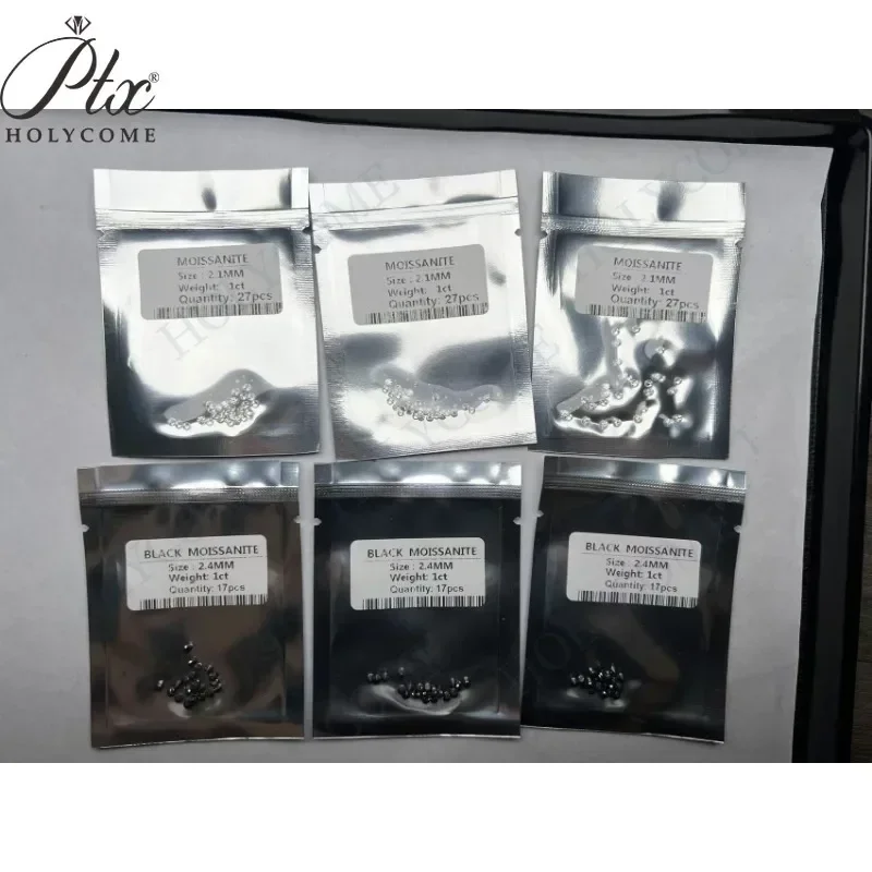 Holycome 100% Real Moissanite 0.7-3.0mm 1CT D DEF VVS1 Round Cut Super White Moissanite Diamond Test Positive Wholesale Price