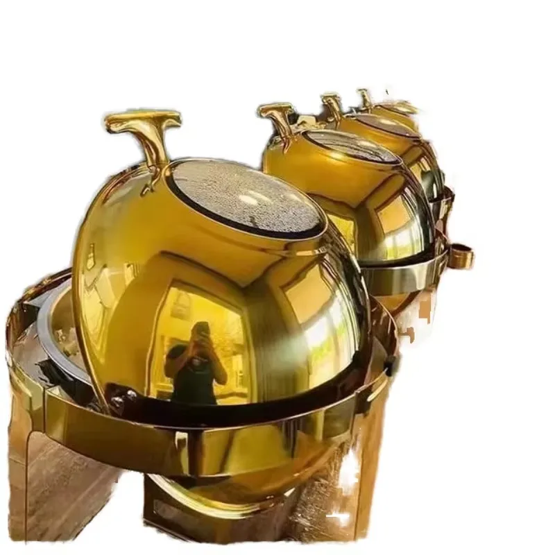 

Luxury heating hotel breakfast stove stainless steel cafeteria buffet, full flip design