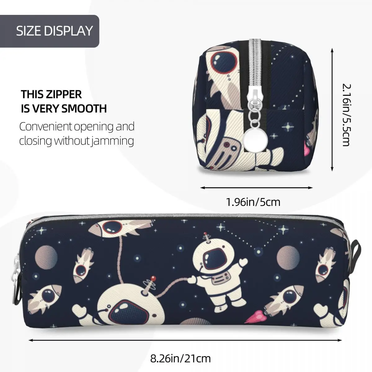 Space Galaxy Cartoon Magical Pencil Cases Fun Pen Holder Bags studente Large Storage materiale scolastico Pencilcases con cerniera