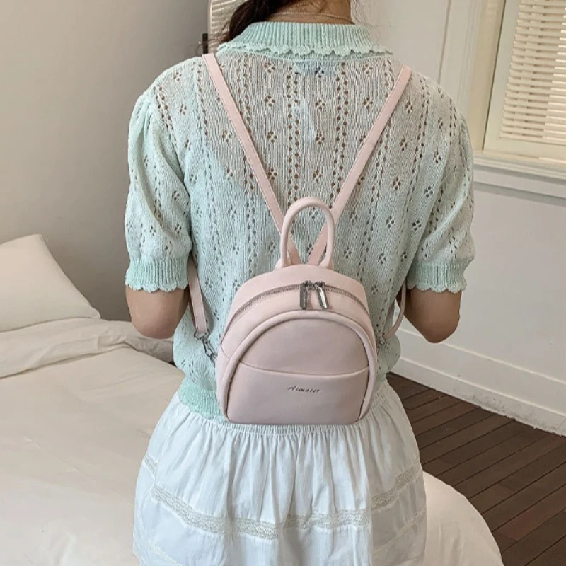 Spring New Fashion Sweet Casual Small Backpack for Women Casual and Simple Commuting Bag Fashionable and Versatile Shoulder Bags