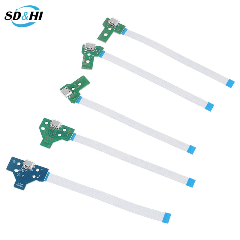 1pcs USB Charging Port Socket Circuit Board For 12Pin JDS 011 030 040 055 14Pin 001 Connector For PS4 Controller 2020