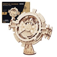 Robotime Perpetual Calendar Wooden Model Kits 3D Puzzles Build for Adults Brain Teasers Construction Sets Puzzle