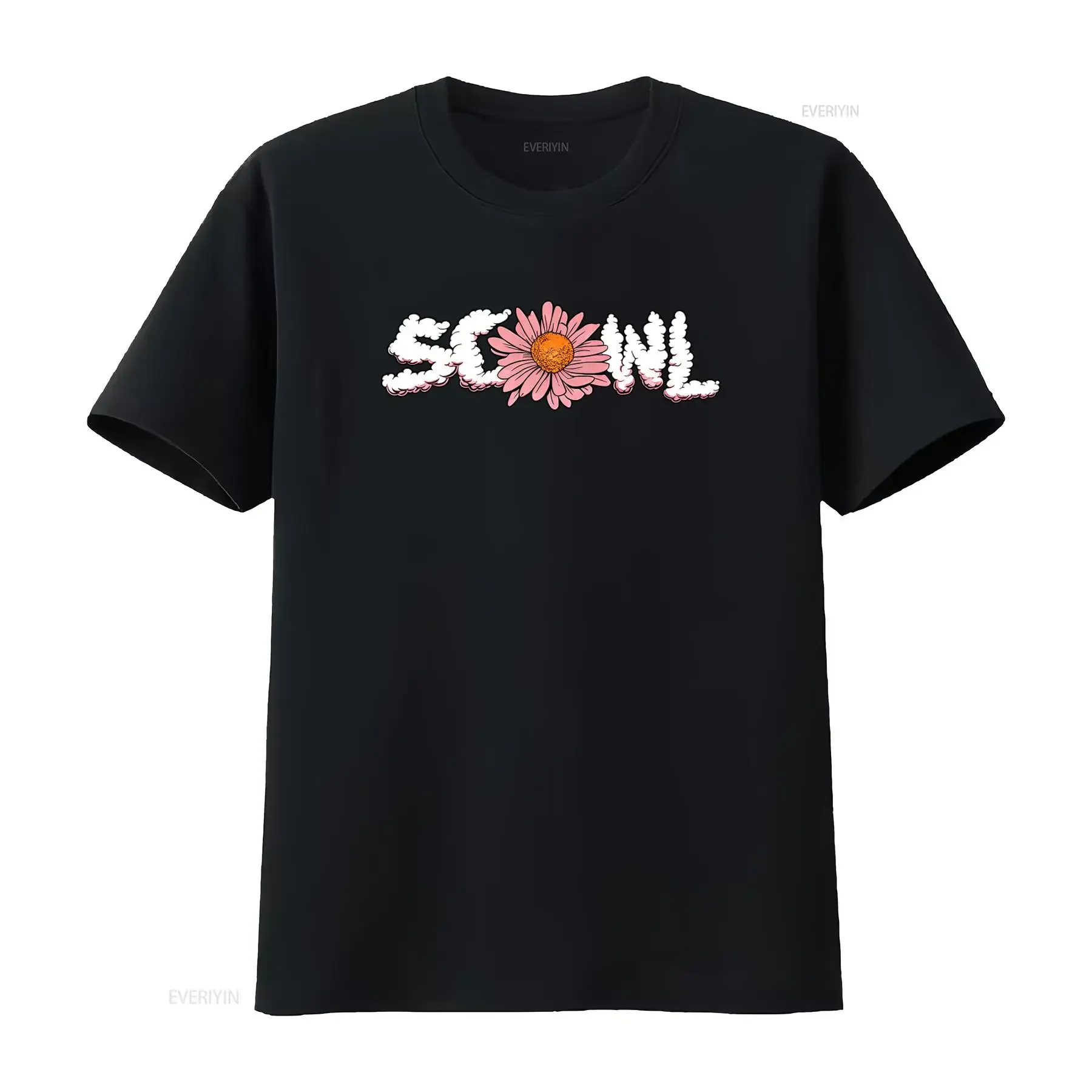 Scowl T Shirt with Daisy Flower Print Perfect for Hardcore Fashion Lovers vintage Washed Stretched Unisex designer clothes