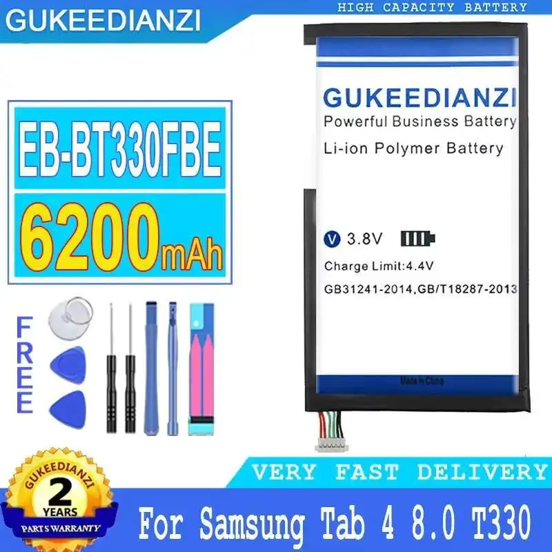 

EB-BT330FBE Long-Lasting 6200Mah Reliable Power For Samsung Galaxy Tab 4 8.0 T330 SM T331 T331C T335 Tablet Battery