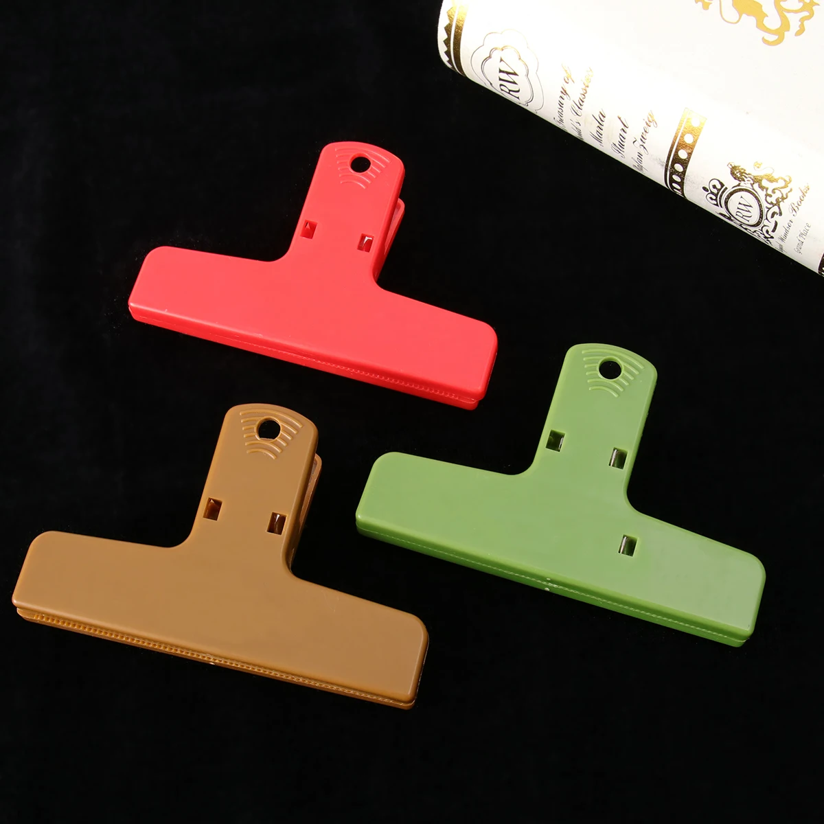 

3 Pcs Handbook Notes Folder Clips Office Supplies Document Bill Retro Colorful Schedule Account