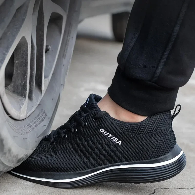 Steel Toe Safety Shoes  Anti Smashing Lightweight Work Sports Shoes  Indestructible Breathable Work Safety Shoes  Men's Comfort
