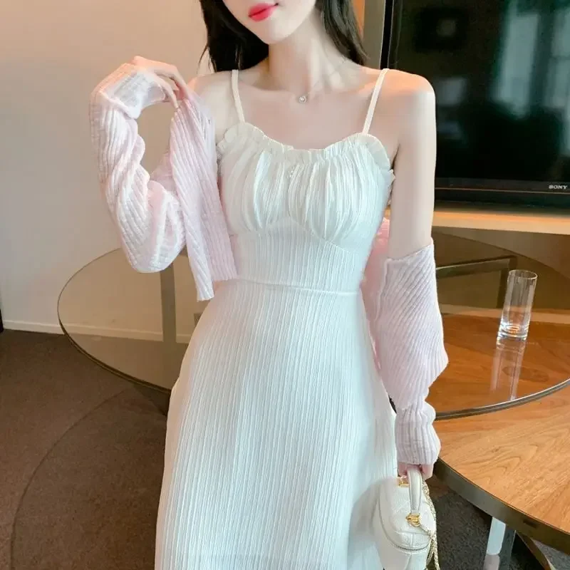 Summer Chic and Elegant Dress Women\'s Two Piece Set New In The Same Festival Y2k Streetwear Fashion 2024 Sets Female Outfits