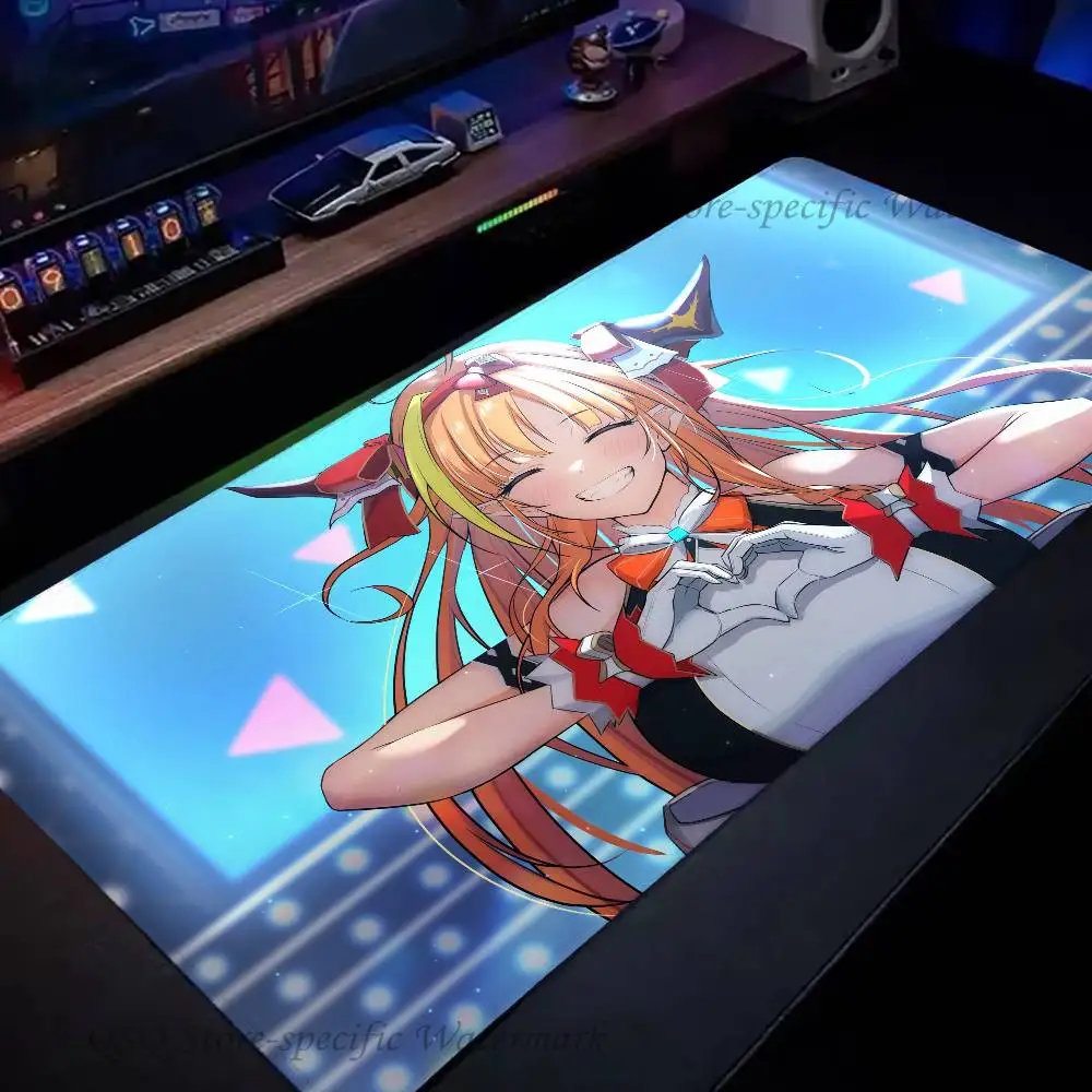 Kiryu Coco Anime H-hololive Mousepad Non-slip Suitable For Office Computers Laptops E-sports Game Desk Mats XXL Keyboard