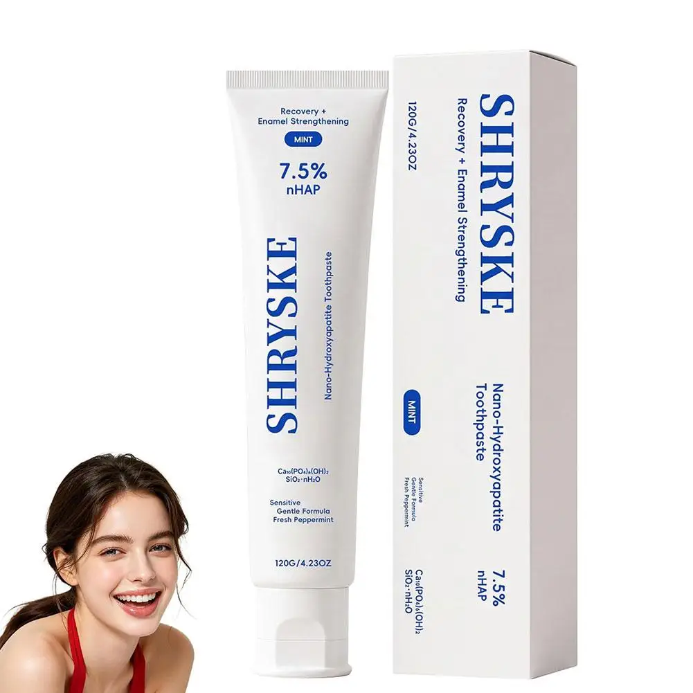 Mint Flavor Toothpaste for Yellow Teeth, Hydroxyapatite Toothpaste for Adults, Stain Removal & Enamel Support for Fresh Breath