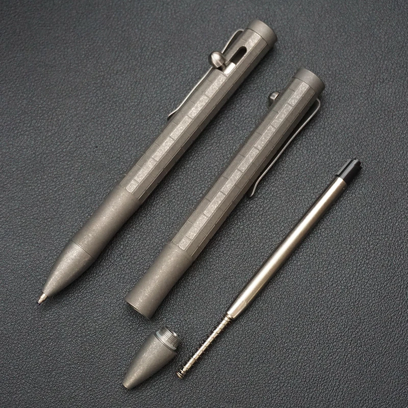 Titanium Alloy Tactical Pen Stone Washing Process EDC Portable Pen Men's Business Signature Pen Multifunctional Lettering