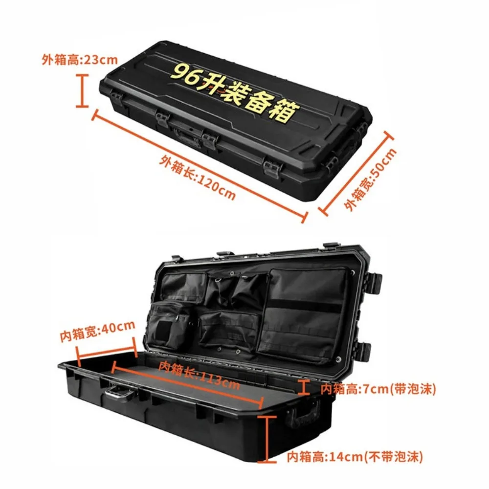 Car Roof Top Storage Hard Case Waterproof Equipment Protective Box With Quick‑Release Base For Outdoor Fishing Gear