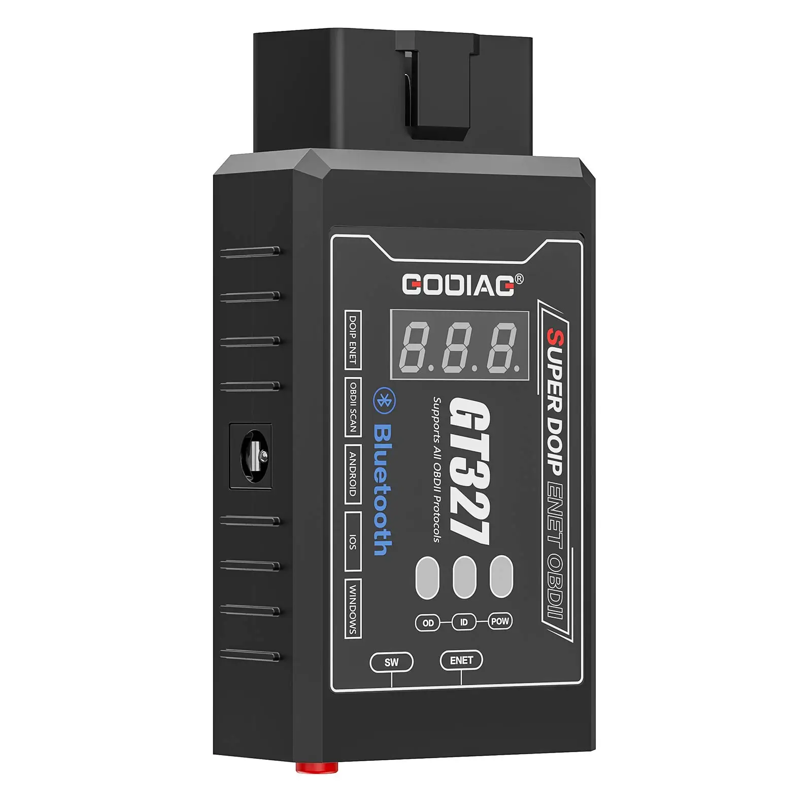 GODIAG GT327 SUPER DOIP ENET ELM327v1.5 Bluetooth 4.0 Obd II الماسح الضوئي، لنظام iOS/Android/Windows يدعم جهد العرض