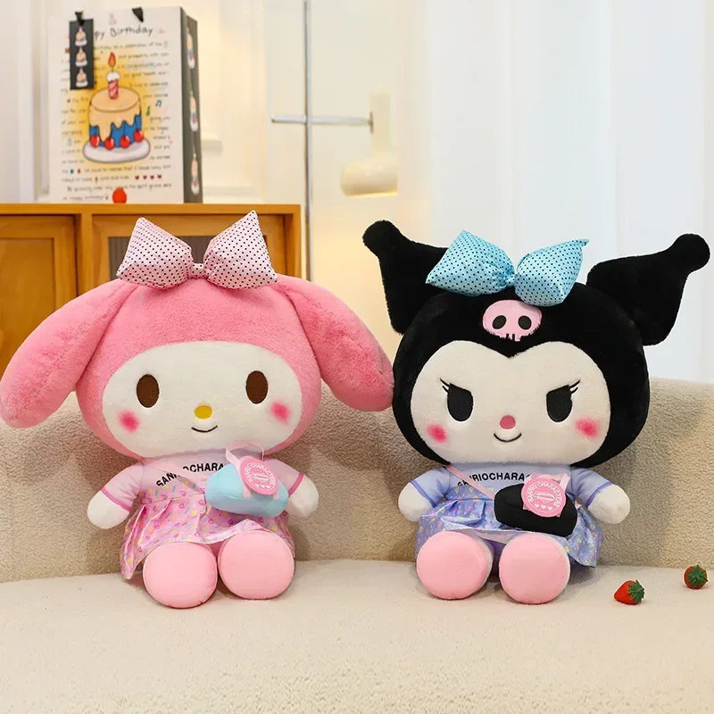 

Новые плюшевые куклы Sanrio Kuromi My Melody Cinnamoroll Kawaii, мягкая подушка, аниме Kawaii, фигурка, мультяшный декор, детские игрушки, подарки