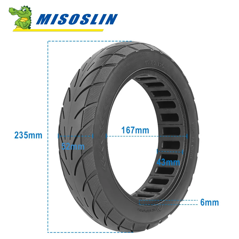 10 inch 10x2.125 Solid Tire for Ninebot F40 F30 F25 F20 Electric Scooter Rubber Tubeless Remodel Tyre Wheel Replacement Part