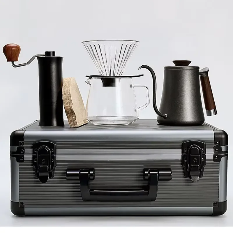Manual Coffee Brewing Kit With Gooseneck Kettle And Travel Bag Portable Pour Over Set Barista Tools Accessories For Home