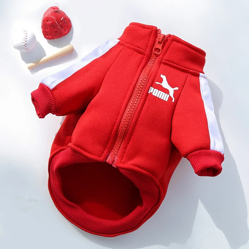 Designer Winter Pet Dog Sweatshirt Clothes for Small Medium Dogs,Warm Fleece Zipper Dog Jacket,Chihuahua French Bulldog Jacket