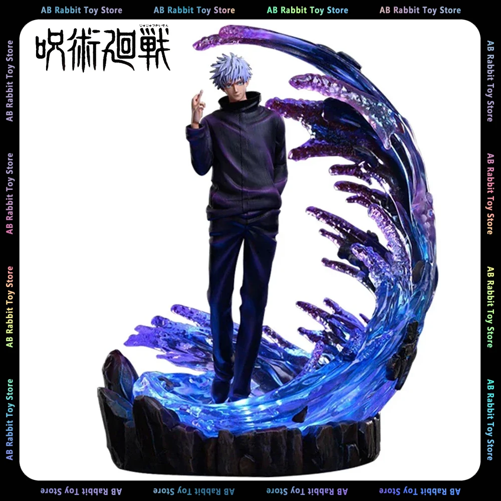 

Jujutsu Kaisen Anime Figures Gojo Satoru Action Figure Satoru Figurine 37cm PVC Statue Double Hand Model Doll Desk Decora Toy