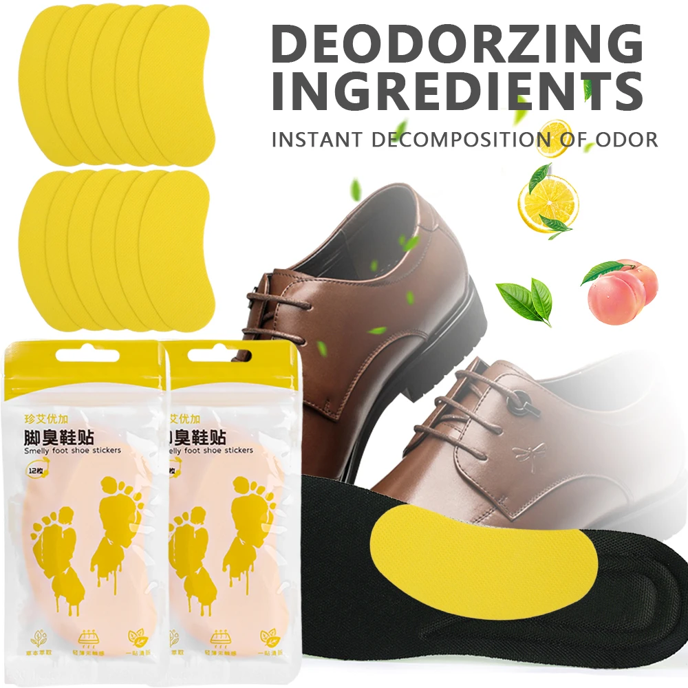 Shoes Odor Remover Deodorant Patch Invisible Lemon Shoes Stickers Unisex Foot Care Paddings Athlete\'s Foot Soothing Insole Patch