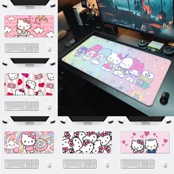 Pink Cartoon Hello Kitty Mousepad HD Printing Computer Gamers Locking Edge Non-slip Mouse Pad XXL90x40cm Keyboard PC Desk Pad