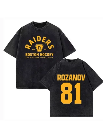 Винтажная хлопковая футболка Rivalry Ilya Rozanov 81 Boston Raiders — детальный вид товара